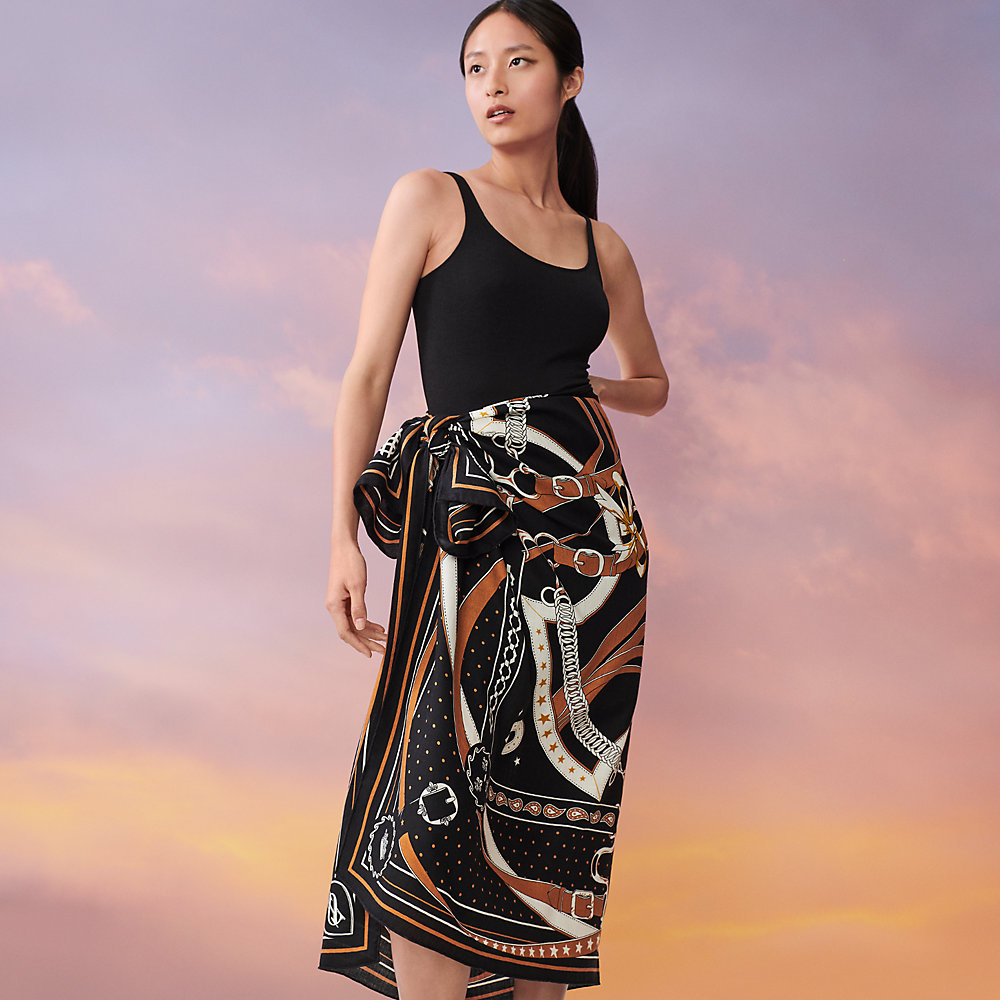 La Promenade du Matin Bandana shawl 140 | Hermès Singapore